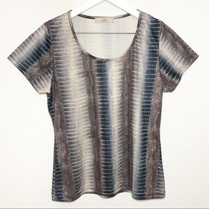 Vintage Y2K Crocodile Print Top